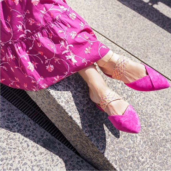 Birdies The Swan Pink Pointed Toe Flat Size 7.5 - Picture 9 of 9